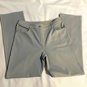 NWOT St. John‎ Grey Straight Leg Jeans, size 8